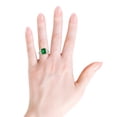 thumbnail image 4 of ANGARA Emerald-Cut Lab Grown 2.85 Ct Emerald Couture Engagement Ring for Women in 14K White & Rose Gold (Size-10x8mm) | May Birthstone, Anniversary, Jewelry Gift for Women | Lab-Grown Emerald Ring, 4 of 9