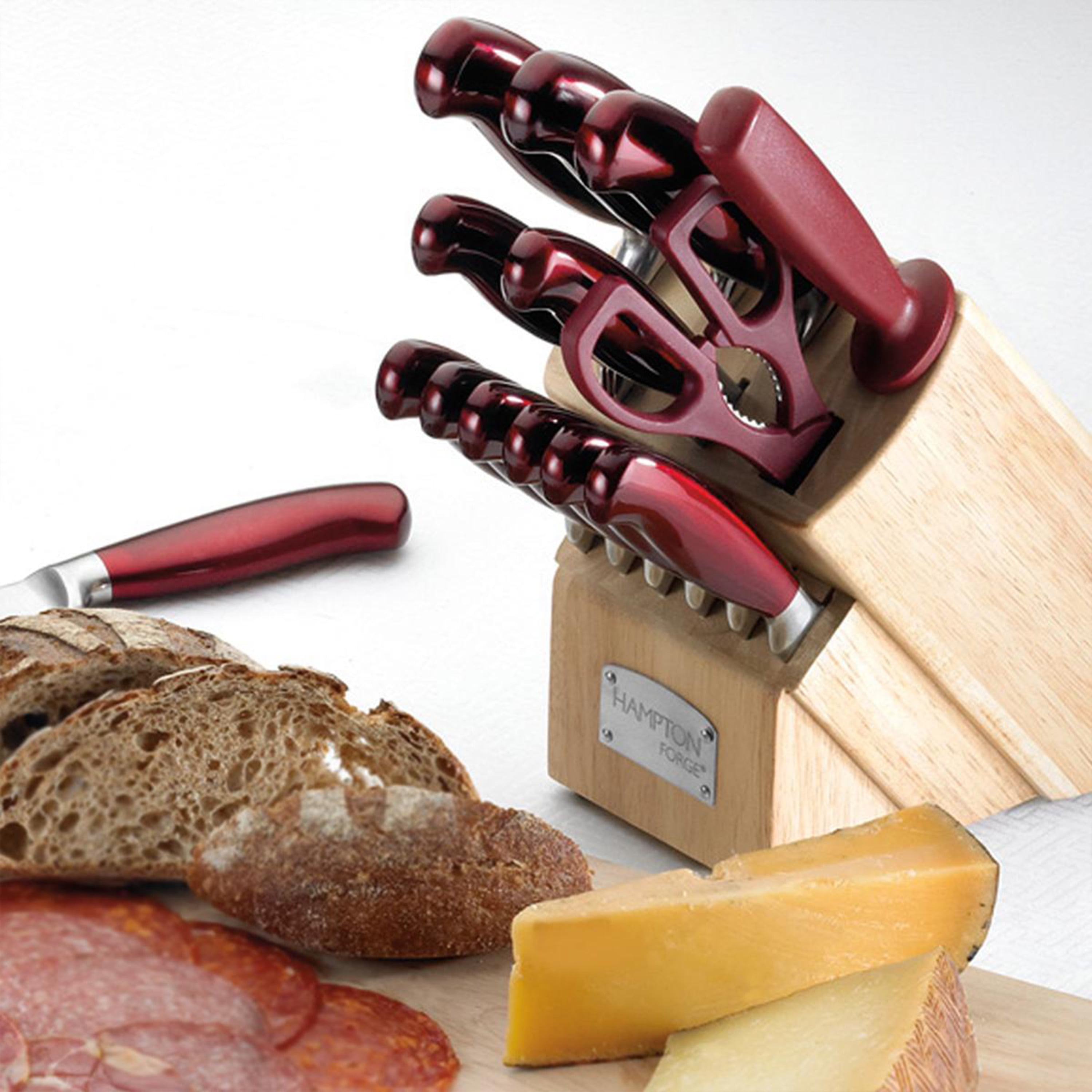 Ginny's 14-Piece Cutlery Knife Block with Sharpener
