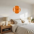 thumbnail image 6 of Silent Wall Clocks Battery Operated, Orange Fall Thanksgiving Round Decorative Wall Clock for Living Room Bedroom Kitchen Bathroom Classroom Decor, 14 Inch Farmhouse White Striped, 6 of 8