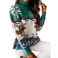 thumbnail image 4 of FOCUSNORM Chandails de Noël pour Femmes à Col Roulé Manches Longues, 4 of 5