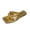 Gold, variant on Women Metallic Knotted Square Toe Flat Slide Sandals Slip On Minimalist Footwear For Casual Party Outdoor Daily Summer Beach Shopping