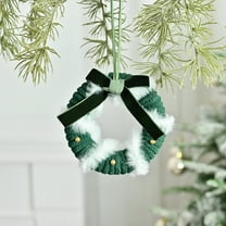 Fmbmuo Neutral Fabric Wreath Ornaments - Cloth Christmas Tree Hanging Decor for HOME