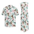 thumbnail image 5 of Garronmavis Corgi Couple Matching Outfit Husban and Wife Clothing Men's Button Down Casual Hawaiian Shirt for Summer and Womens Sleeveless Dress Size L Maxi Hawaiian Sundress, 5 of 7