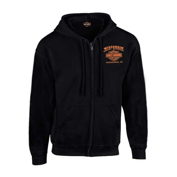 HarleyDavidson Men's Custom Freedom Fleece FullZip Hoodie Solid