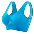 thumbnail image 1 of Women's Rhinestone Sports Bra - Hollow Back Design w/ Wide Strap Support | Anti-Sagging Wireless Bra for Workouts & Mature Figures, 1 of 2