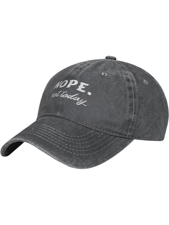 Nope Not Today Cowboy Hats Unisex Adjustable Baseball Caps Black