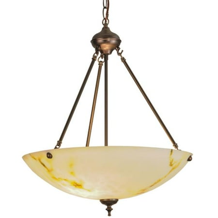 

Meyda 149071 20 in. Corinth White Marble Inverted Pendant White Marble