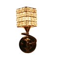 thumbnail image 4 of Yuarrent Lámpara de pared de cabecera cuboide Simple, luz de pared de cristal E27 dorada sin bombilla para sala de estar, restaurante, cafetería, Bar, Iluminación y accesorios Yuarrent HA019078-00, 4 of 6