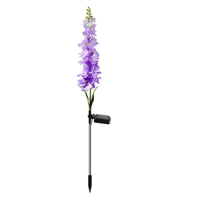 Toystoory 2 uds luz Solar ahorro de energía LED luces de césped al aire libre RGB lámparas de patio lámpara de camino a prueba de herrumbre Iluminación y accesorios Violeta Toystoory HA073511-05