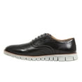 thumbnail image 3 of Deer Stags Boys' Benton Jr. Lace-up Wingtip Dress Fashion Sneaker - Black/Grey - 4.5 Big Kid Medium, 3 of 9