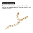 thumbnail image 4 of 10 Juegos 3mm Cuero Cordón Extremo Tapas con Langosta Cierres y Extensor Cadena para Bricolaje Fabricación Pulseras, Claro Dorado, 4 of 7