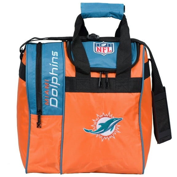 Miami Dolphins Single Bowling Ball Tote Bag with Shoe Compartment
