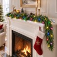 thumbnail image 5 of Glowing Christmas Pine Needle Graland with LED Lights, 5 FT Multicolor Artificial Graland for Mantels, Tabletops, and Porches | Battery-Powered Holiday Decor for Indoor and Outdoor Use, 5 of 5