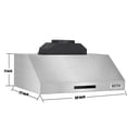 thumbnail image 2 of KOSTCH 30in 1000 CFM Convertible Wall-Mounted Range Hood with LED Lights in Stainless Steel, 2 of 8