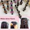 thumbnail image 6 of DAMAI 2025 New Sparkling Crystal Stone Braided Hair Clips,Short Buckbill Clips for Thick and Fine Hair,Decorative Rhinestone Hair Accessories for Women - Duckbill Hair Clips(4 Pcs), 6 of 7