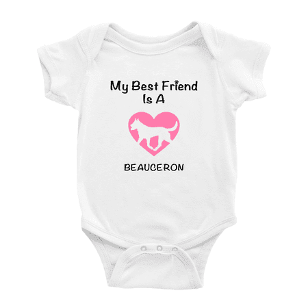 

My Best Friend is A Beauceron Dog Funny Baby Romper Clothes