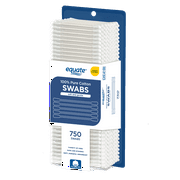 Equate White Cotton Paper Stick Swabs, 750 Count