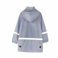 thumbnail image 3 of Virmaxy Toddler Baby Girls Boys Fleece Raincoat Kids Mid-Length Solid Hooded Rushing Jacket with Reflective Stripes Long Sleeve Open Front Waterproof Plush Outwear with Pocket Pink 4T, 3 of 8