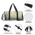 thumbnail image 6 of Fotbe White Rose Pattern Foldable Sports Gym Bag with Wet Dry Pocket, Ultralight Travel Bag, Large Capacity Duffel Bag, Splash Proof Carry on Bag, Overnight Bag, Weekender Bag, 6 of 8