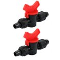 thumbnail image 1 of Unique Bargains 2pcs Double Locked Barb Ball Valve Hose Connector Red for 16mm Inner Dia Pipe, 1 of 1