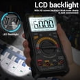 thumbnail image 3 of ANENG Multifunctional ANENG V9 Digital Multimeter with 6000 Counts, 2000V Voltage Testing, Capacitance, AC/DC Current Measurement, and Backlit Display - Black (Battery Not Included), 3 of 6