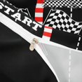 thumbnail image 4 of Castle Fairy Race Flag Graphic Queen Duvet Cover Set for Teens, Start and Finish Print Bedding for Bedroom, Black White,Black Reversible,3-Piece,No Comforter, 4 of 6
