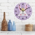 thumbnail image 3 of SKYSONIC Easter Rabbit Wall Clock 10 Inch Silent Non Ticking Round Clock Oil Painting Clock Easy to Read Clock for Living Room Bedroom Bathroom Home Decor, 3 of 7