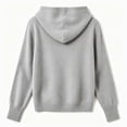 thumbnail image 4 of yillto Womens Button down Hooded Cardigan Sweater Knit Long Sleeve Loose Fitting Cardigans with Drawstring, 4 of 6