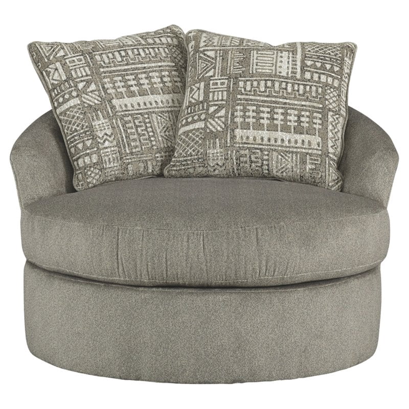 Signature Design by Ashley Soletren Swivel Accent Chair in Ash - Walmart.com - Walmart.com