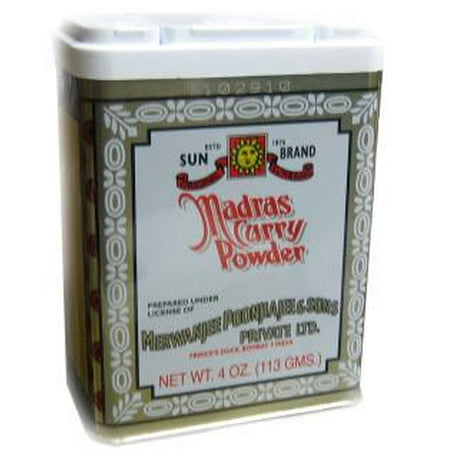 Madras Curry Powder (SunBrand) 4oz (113g) (Best Curry Powder Brand)