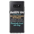 thumbnail image 1 of DistinctInk Clear Shockproof Hybrid Case for Samsung Galaxy Note 8 - TPU Bumper Acrylic Back Tempered Glass Screen Protector - Theatre Life - Odd Things in Public, 1 of 5