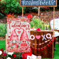 thumbnail image 6 of Valentines Day Garden Flag, Valentine Garden Flag 12x18 Double Sided, Happy Valentine''s Day Gnomes with Love Heart Roses Burlap Vertical Yard Flag for Home Lawn Outdoor Decorations, 6 of 6