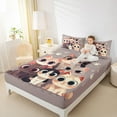 thumbnail image 5 of Feelyou Cute Funny Kitten Twin Sheet Sets for Child, Kawaii Cat Twin Fitted Sheet, Cartoon Animal Theme Flat Sheet, Super Cozy Room Decor, 3pcs, 5 of 8