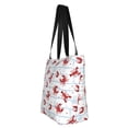 thumbnail image 2 of Haiem Cartoon Lobsters Pattern Shoulder Bag - Durable and Spacious Tote Bag,Versatile Shopping Bag, 2 of 7