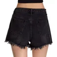thumbnail image 4 of Short Mujer Mezclilla De Cintura Alta Negro Crudos Rasgados, 4 of 8