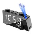 thumbnail image 1 of White Fm Radio Proyección Despertador Usb Hogar Reloj Electrónico Pantalla Temperatura Despertador, 1 of 1