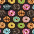 thumbnail image 5 of Shower Curtain, Colourful Donut Print Waterproof Fabric Plastic Shower Curtain, Drying Fast Bathroom Curtain with 9 Buttonholes, Ruffle Shower Curtain 60x72in, 5 of 8