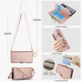 thumbnail image 2 of for Samsung Galaxy S23 Ultra Wallet Case, Multi-Functional Zipper Purse Case with Card Holders, RFID Blocking Full Body Case, Shoulder Strap Wristband Crossbody Cover for Galaxy S23 Ultra, Rosegold, 2 of 7
