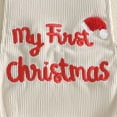 thumbnail image 5 of Emitonse Bodysuits For Baby Jumpsuit For Girls My First Christmas Baby Overalls Corduroy Romper Xmas Clothes | Baby First Christmas Outfit Size 6-12 Months ,Red, 5 of 9