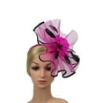 thumbnail image 5 of Women Cocktail Headwear, Girls Organza Feather Flower Decorative Hair Hoop for Tea Party, Wedding, Costume Party, 5 of 7