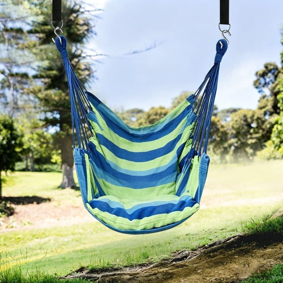 Hammock swing chair, maximum 400 pounds (about 180 kilograms), multi-functional leisure rocking chair, suitable for outdoor camping, balconies gardens,Portable outdoor hammock (pillows not included)