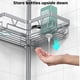 thumbnail image 5 of Barra de tensión para ducha de 4 niveles organizador ajustable estante de ducha piso a techo 25 a 114 pulgadas estante de toalla, 5 of 7