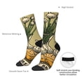 thumbnail image 4 of Fuzoiu Vintage Garlic Bread Illustration Print Athletic Crew Socks for Men & Women,Casual Crew Socks,Above Ankle Crew Socks for Business, Casual, 4 of 6