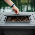 thumbnail image 3 of Phoneix 28” Propane Fire Pit Table for Outside with Lava Rocks, Weatherproof Protective Cover and Electronic Ignition, Gray, 3 of 8