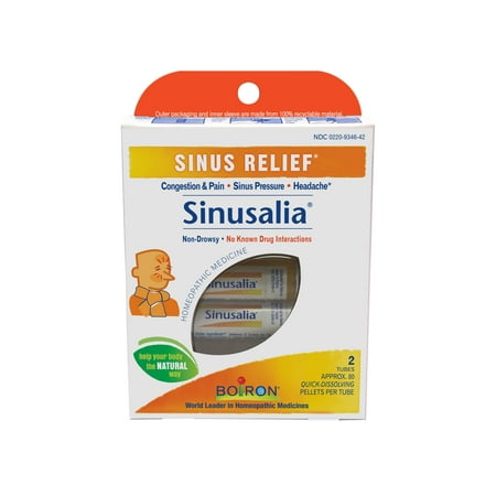 Boiron Sinusalia Sinus Relief Pellets, 2 Tubes (Best Vitamins For Sinus Infection)