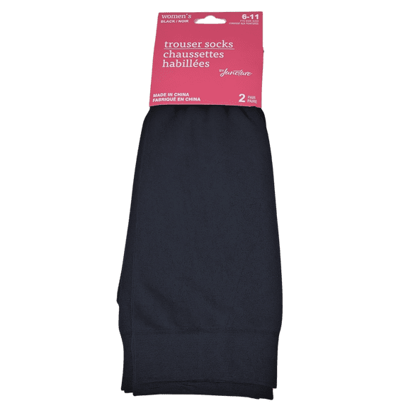 Juncture Womens Trouser Socks Knee High 2 Pairs Size 6-11 Black