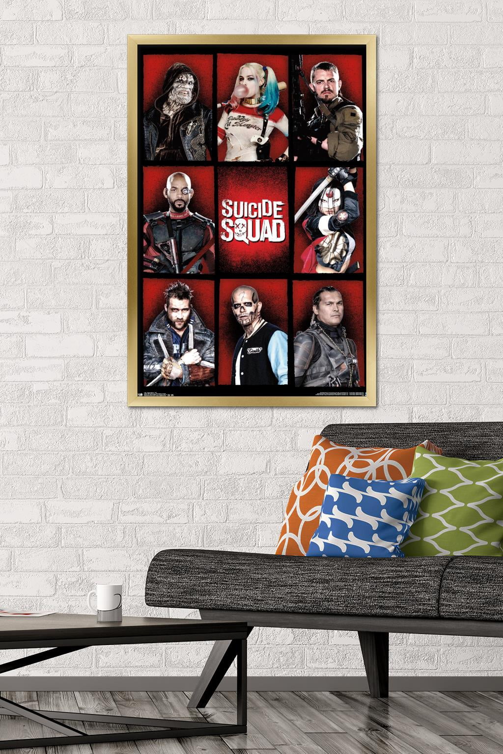 DC Comics Movie - Suicide Squad - Grid Wall Poster, 22.375" x 34", Framed