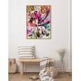 thumbnail image 5 of Kate and Laurel Sylvie Amaze Framed Canvas Wall Art by Inkheart Designs, 28x38 Natural, Abstract Colorful Wall Art Decor, 5 of 6