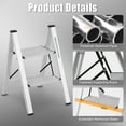 thumbnail image 5 of Topcobe Folding Aluminum 2-Step Ladder with Non-Slip Pedal and Footpads, Step Stool Foldable, Silver, 5 of 10