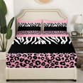 thumbnail image 3 of Erosebridal Grey Cheetah Print Bed Sheets Set Twin Size, Rustic Animals Bed Sheets Twin, Zebra Room Decor, 3pcs, 3 of 7